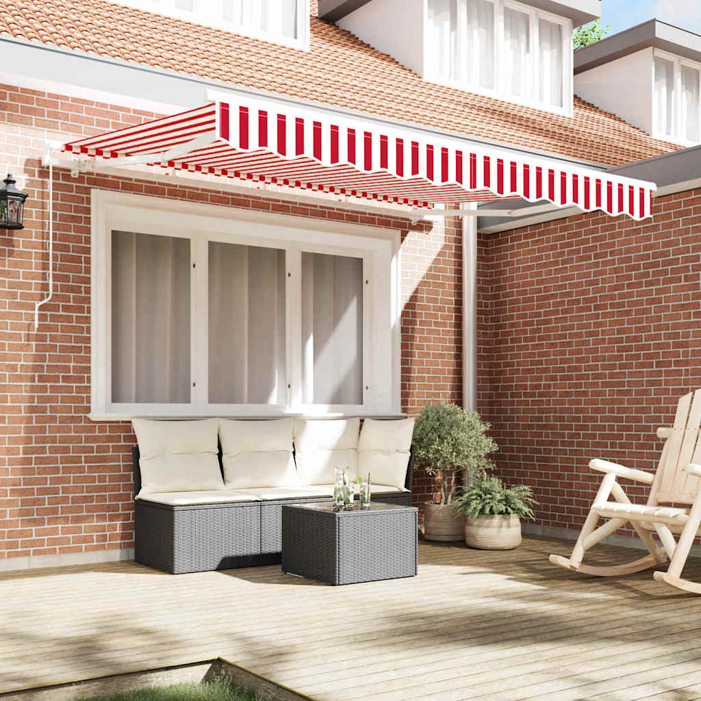 Vervangingsdoek voor zonnescherm Rood en Wit 2,5 x 2 m
