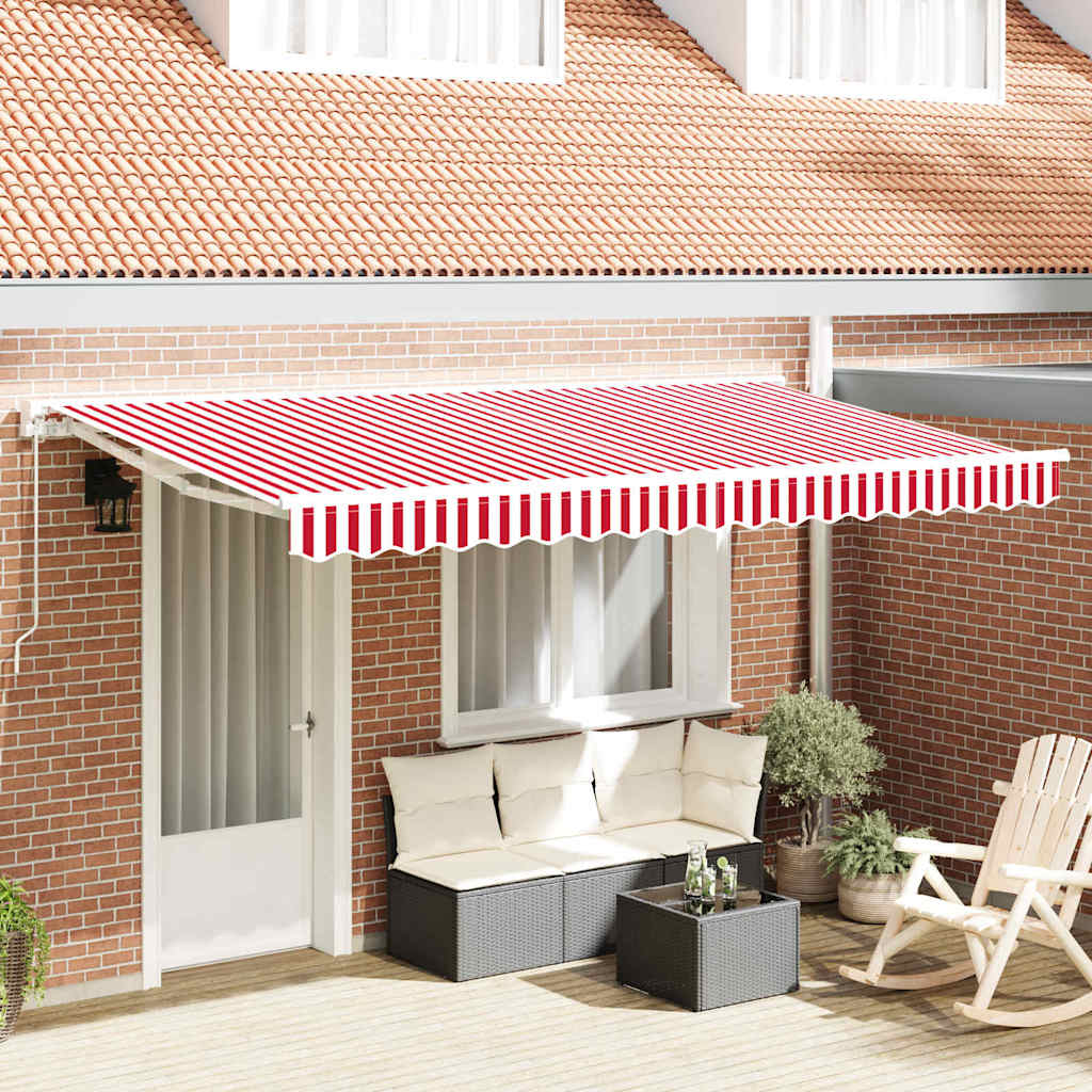 Vervangingsdoek voor zonnescherm Rood en Wit 380 x 195 cm is nu te koop bij PeponiXL, paradijselijk wonen!
