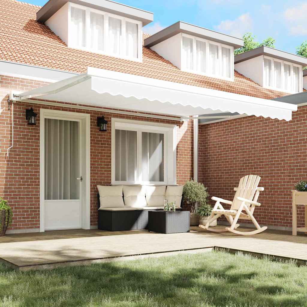 Vervangingsdoek voor zonnescherm Wit 380 x 345 cm Polyester is nu te koop bij PeponiXL, paradijselijk wonen!