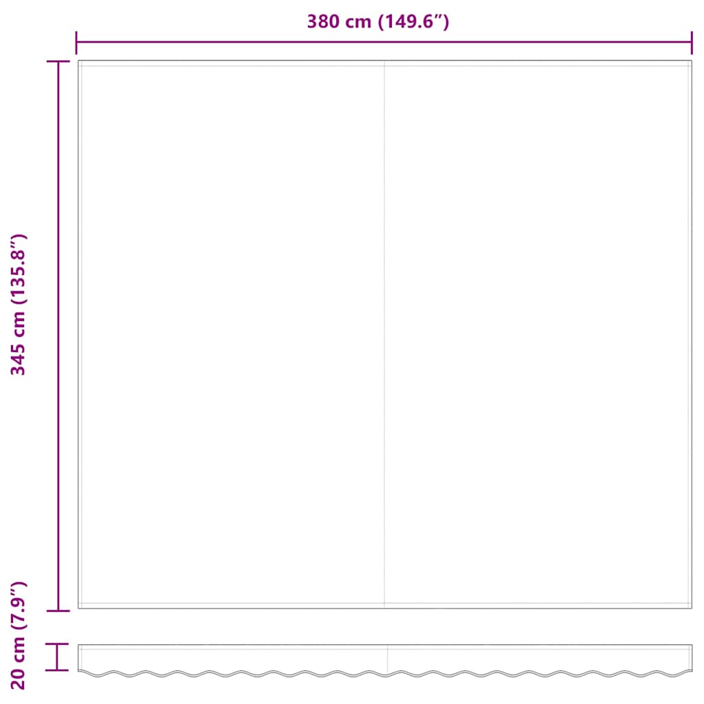 Vervangingsdoek voor zonnescherm Wit 380 x 345 cm Polyester is nu te koop bij PeponiXL, paradijselijk wonen!