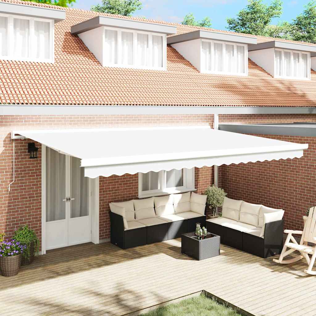 Vervangingsdoek voor zonnescherm Wit 480 x 345 cm Polyester is nu te koop bij PeponiXL, paradijselijk wonen!