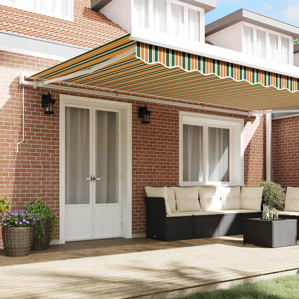 Vervangingsdoek voor zonnescherm Groen en geel 480 x 345 cm is nu te koop bij PeponiXL, paradijselijk wonen!