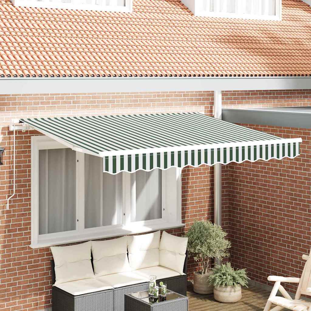 Vervangingsdoek voor zonnescherm Groen en Wit 330 x 245 cm is nu te koop bij PeponiXL, paradijselijk wonen!