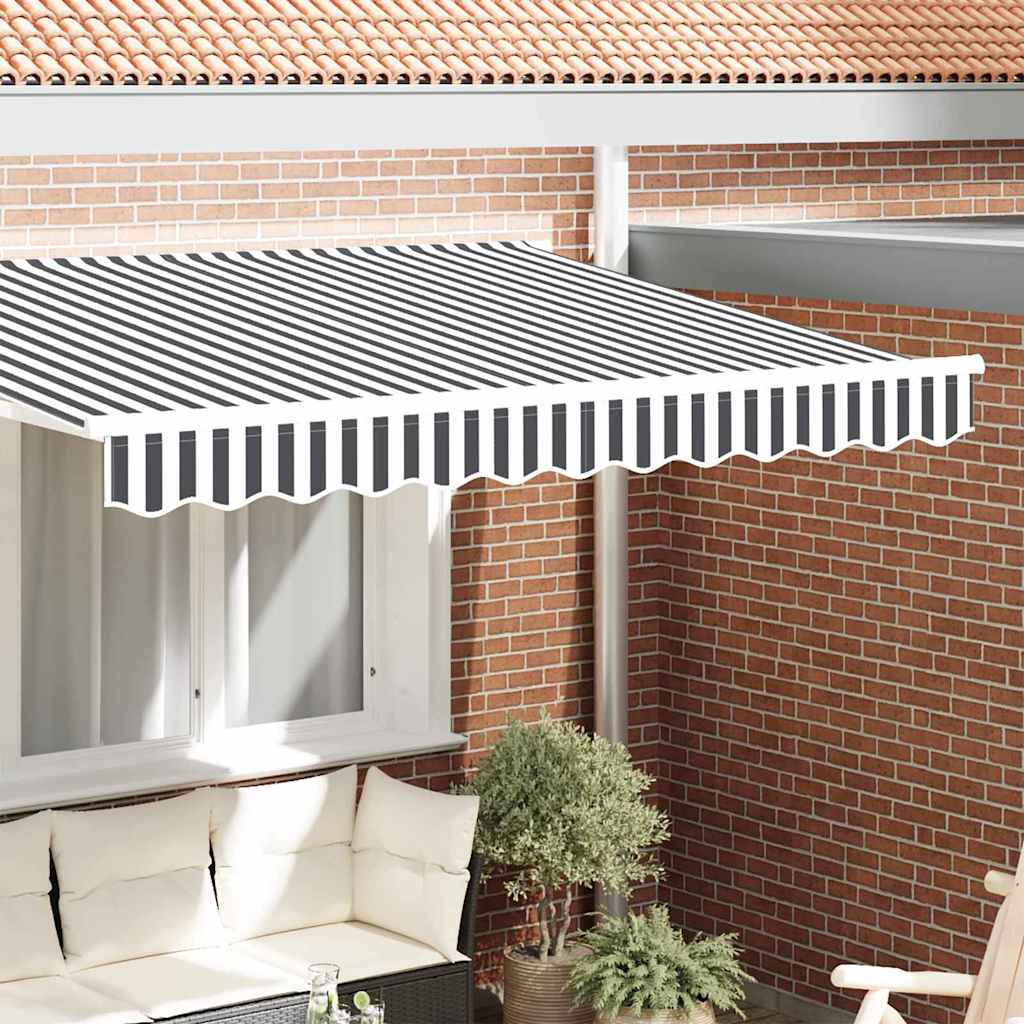 Markies Valance Antraciet en Wit 230 x 20 cm Canvas is nu te koop bij PeponiXL, paradijselijk wonen!