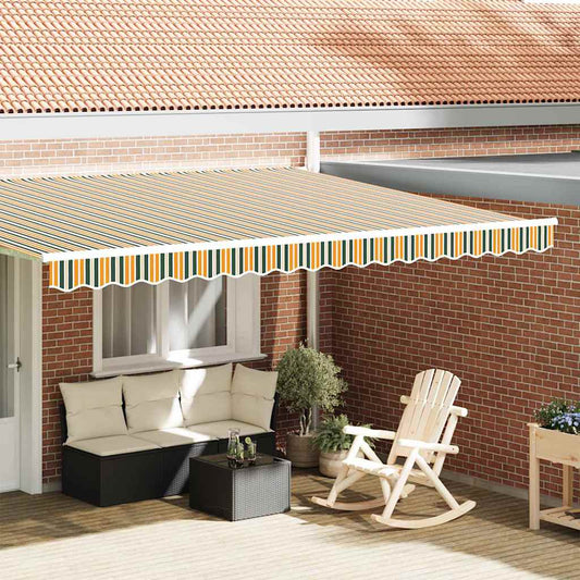 Vervangende markies volant Groen en geel 4,5 m Polyester is nu te koop bij PeponiXL, paradijselijk wonen!