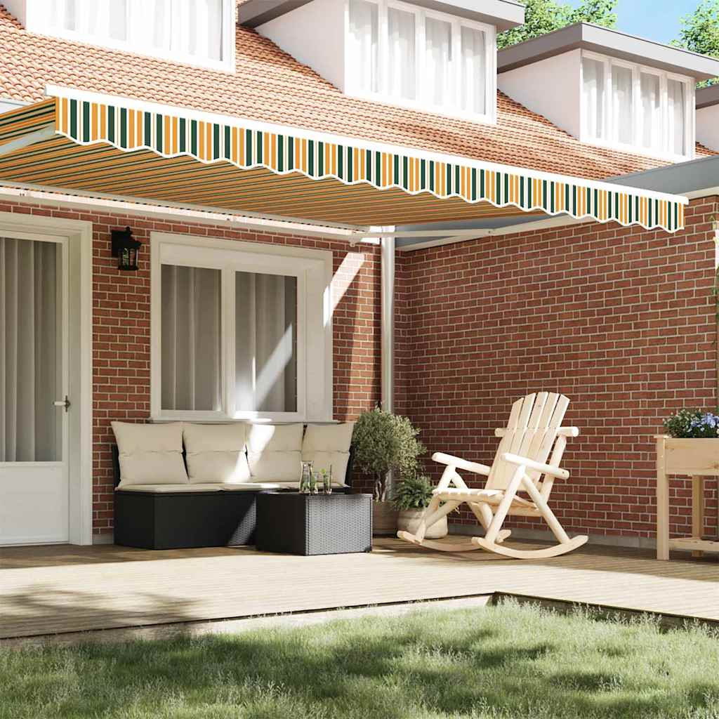 Vervangende markies volant Groen en geel 4,5 m Polyester is nu te koop bij PeponiXL, paradijselijk wonen!