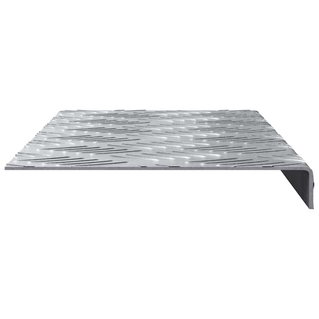 Trap Tread Rechthoekig 10 pcs Zilver 60 x 18 x 2,5 cm Aluminium is nu te koop bij PeponiXL, paradijselijk wonen!