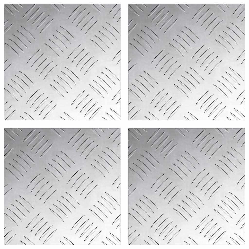 Trap Tread Vierkant 4 pcs Zilver 20 x 20 cm Aluminium is nu te koop bij PeponiXL, paradijselijk wonen!