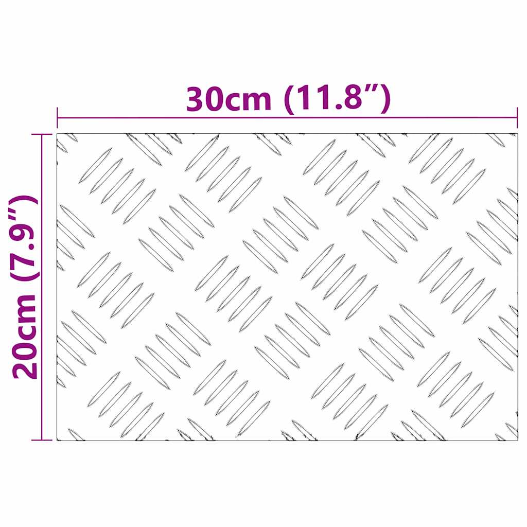 Trap Tread Rechthoekig 2 pcs Zilver 30 x 20 cm Aluminium is nu te koop bij PeponiXL, paradijselijk wonen!