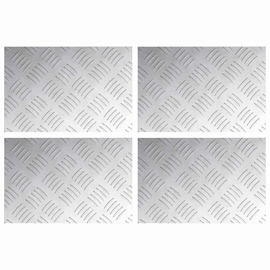 Trap Tread Rechthoekig 4 pcs Zilver 30 x 20 cm Aluminium is nu te koop bij PeponiXL, paradijselijk wonen!