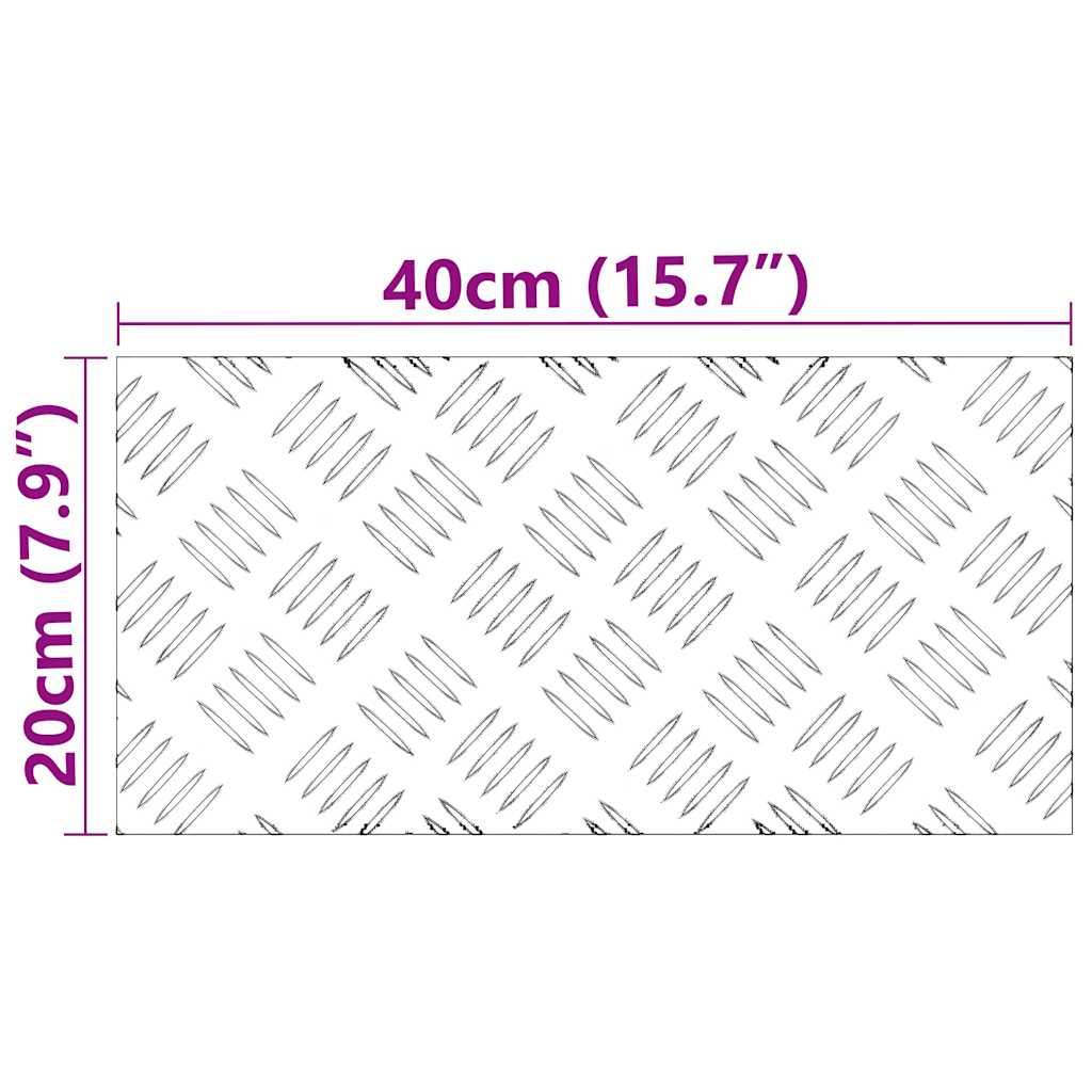 Trap Tread Rechthoekig 4 pcs Zilver 40 x 20 cm Aluminium is nu te koop bij PeponiXL, paradijselijk wonen!