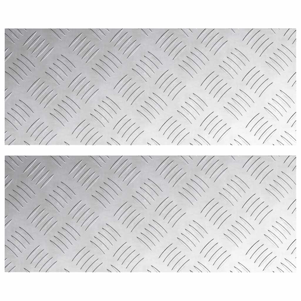 Trap Tread Rechthoekig 2 pcs Zilver 50 x 20 cm Aluminium is nu te koop bij PeponiXL, paradijselijk wonen!