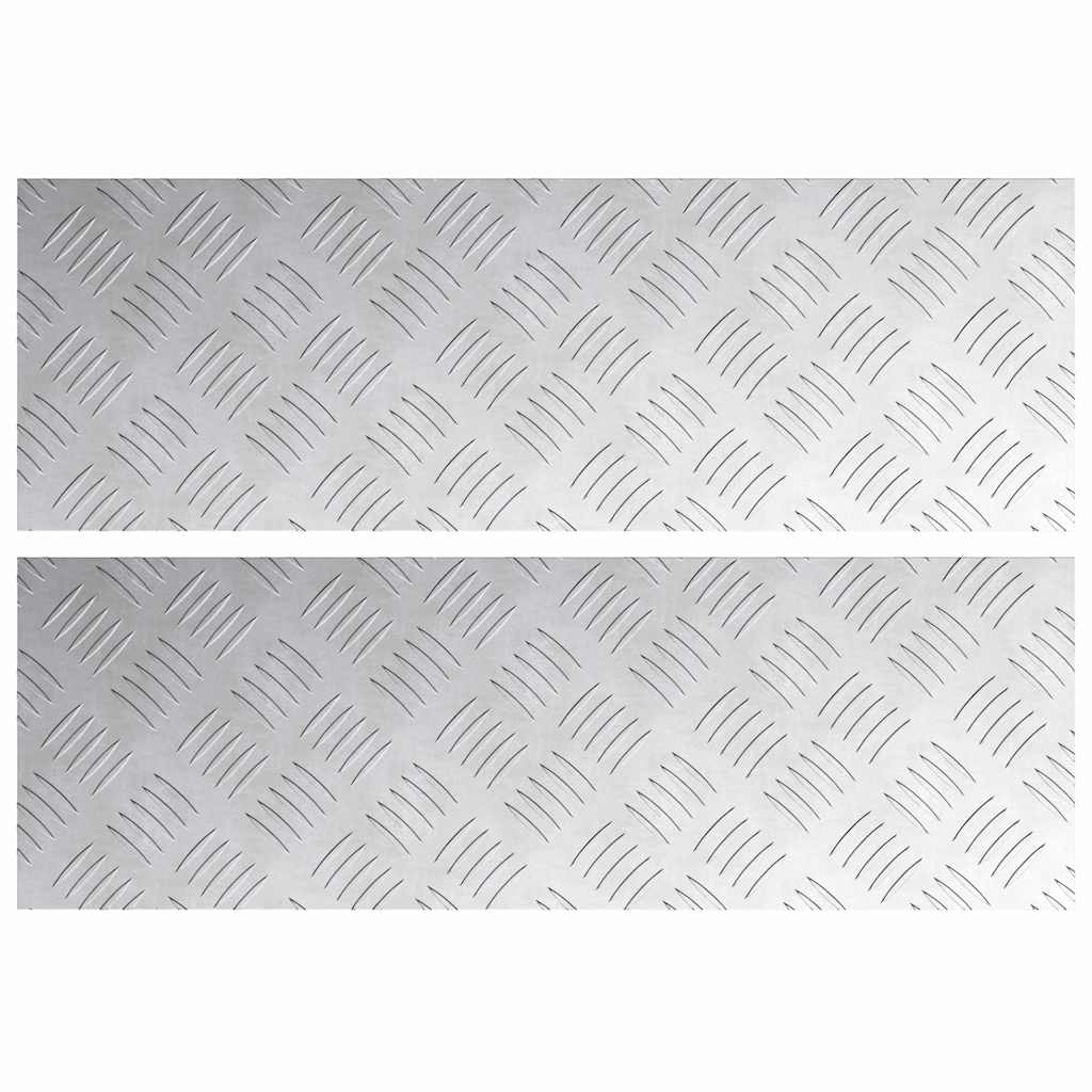 Trap Tread Rechthoekig 2 pcs Zilver 60 x 20 cm Aluminium is nu te koop bij PeponiXL, paradijselijk wonen!