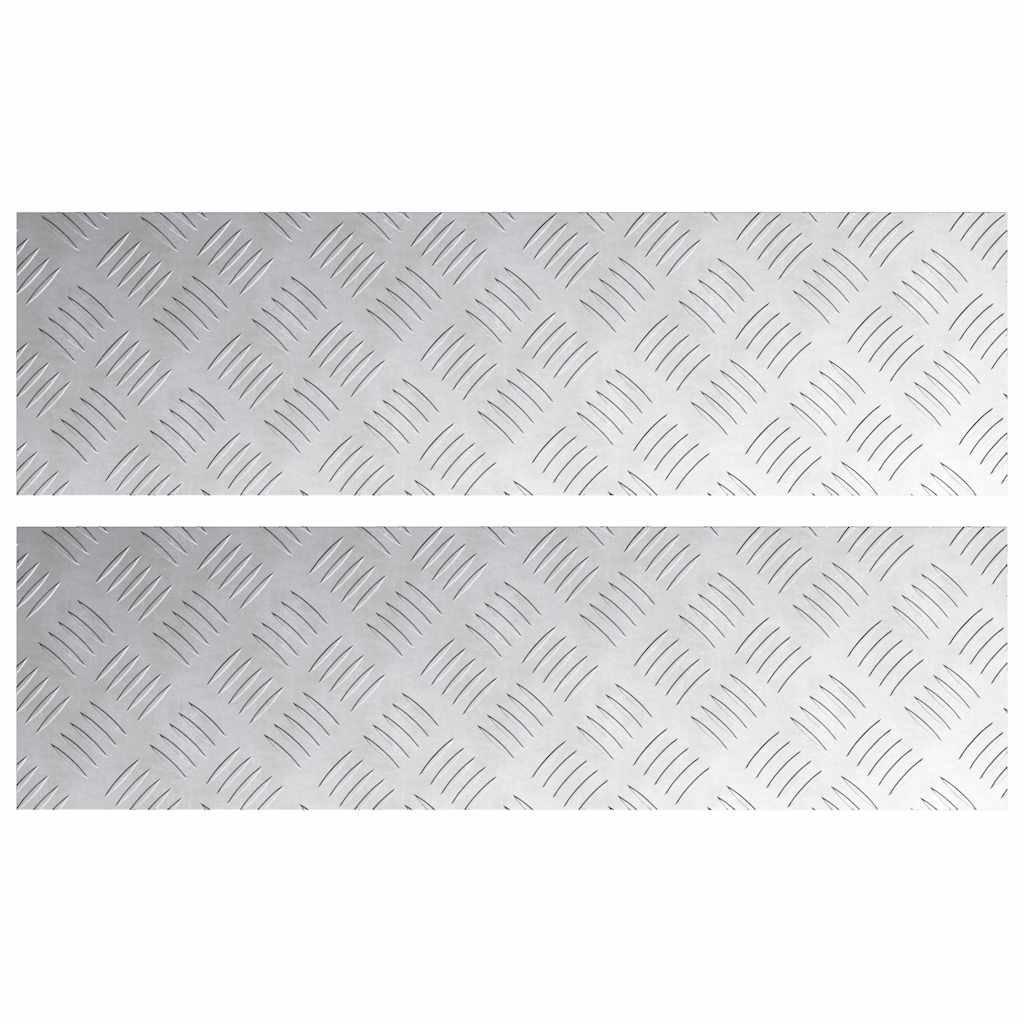 Trap Tread Rechthoekig 2 pcs Zilver 70 x 20 cm Aluminium is nu te koop bij PeponiXL, paradijselijk wonen!