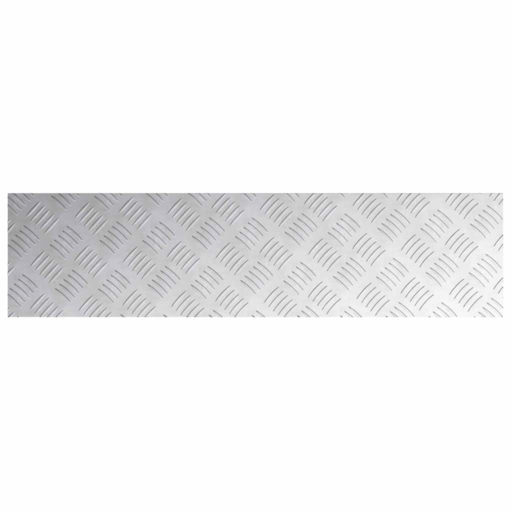 Trap Tread Rechthoekig 4 pcs Zilver 80 x 20 cm Aluminium is nu te koop bij PeponiXL, paradijselijk wonen!