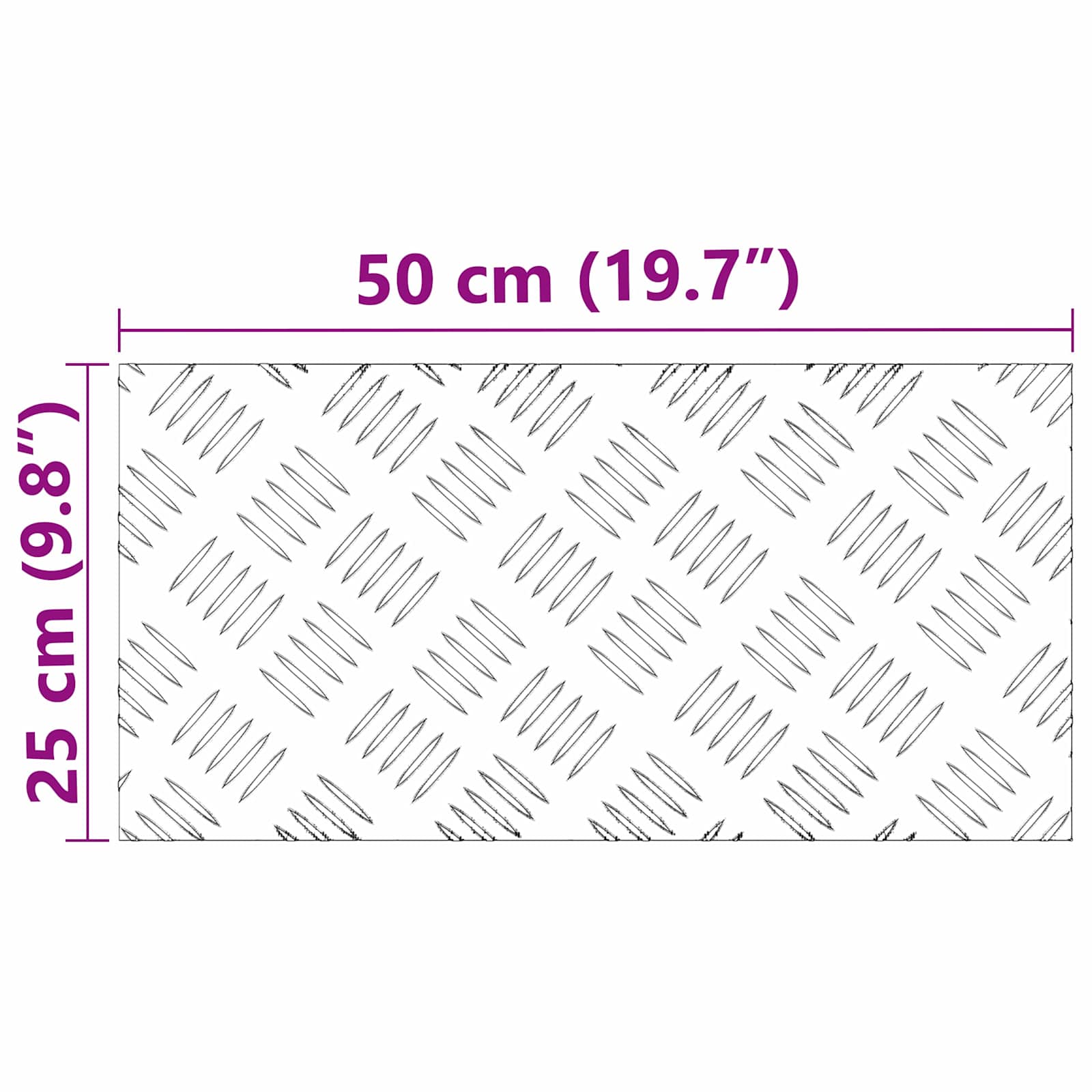 Trap Tread Rechthoekig 4 pcs Zilver 50 x 25 cm Aluminium is nu te koop bij PeponiXL, paradijselijk wonen!