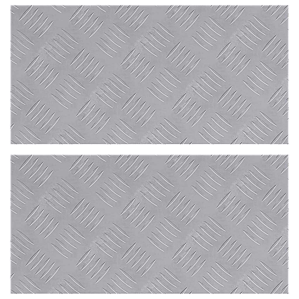 Trap Tread Rechthoekig 2 pcs Zilver 50 x 25 cm Aluminium is nu te koop bij PeponiXL, paradijselijk wonen!