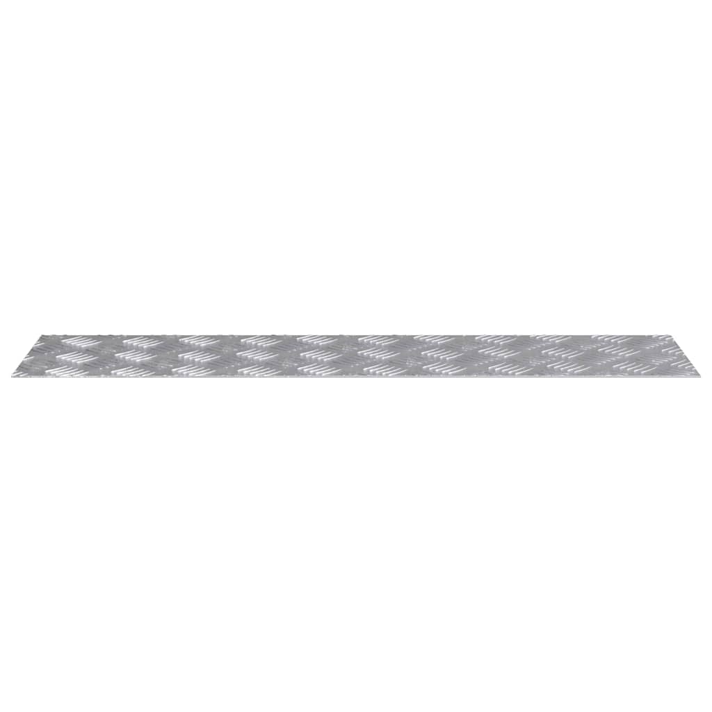 Trap Tread Rechthoekig 2 pcs Zilver 100 x 25 cm Aluminium is nu te koop bij PeponiXL, paradijselijk wonen!