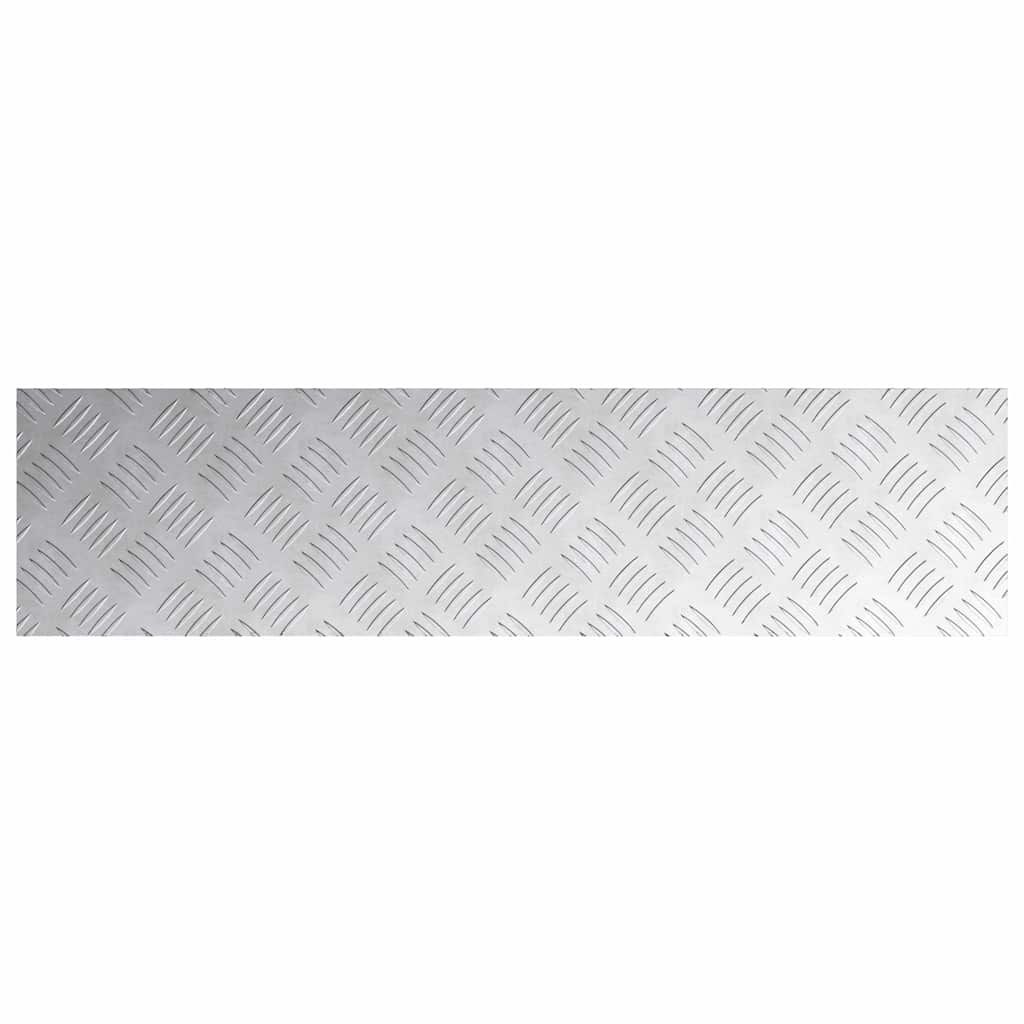 Trap Tread Rechthoekig 4 pcs Zilver 100 x 25 cm Aluminium is nu te koop bij PeponiXL, paradijselijk wonen!