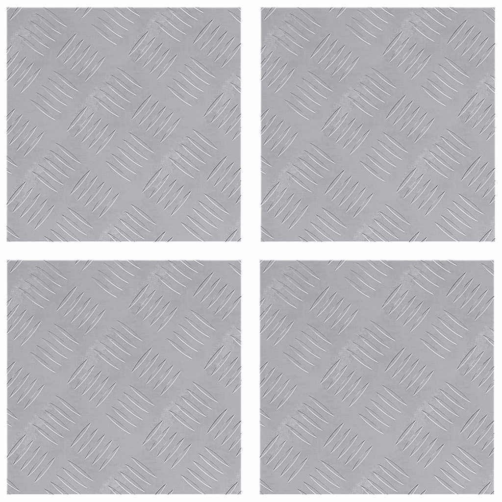 Trap Tread Vierkant 4 pcs Zilver 30 x 30 cm Aluminium is nu te koop bij PeponiXL, paradijselijk wonen!