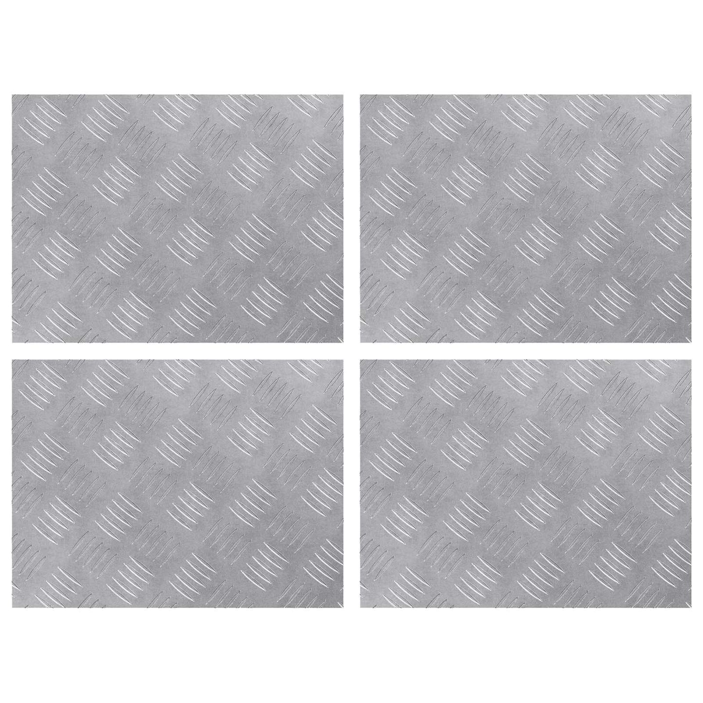Trap Tread Rechthoekig 4 pcs Zilver 40 x 30 cm Aluminium is nu te koop bij PeponiXL, paradijselijk wonen!