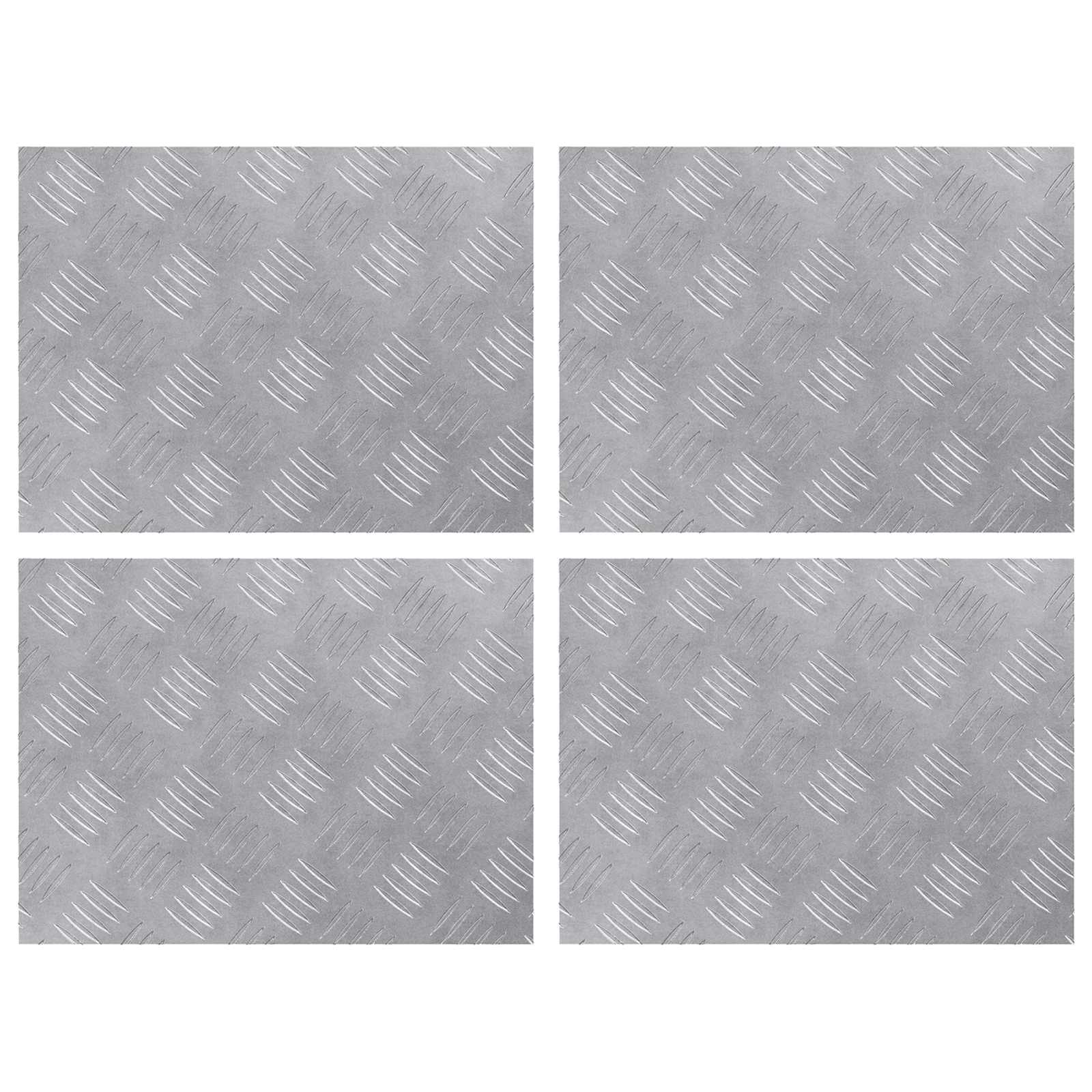 Trap Tread Rechthoekig 4 pcs Zilver 40 x 30 cm Aluminium is nu te koop bij PeponiXL, paradijselijk wonen!