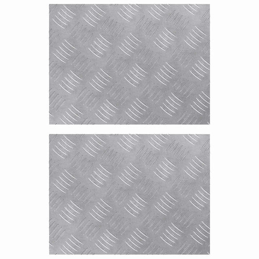 Trap Tread Rechthoekig 2 pcs Zilver 40 x 30 cm Aluminium is nu te koop bij PeponiXL, paradijselijk wonen!