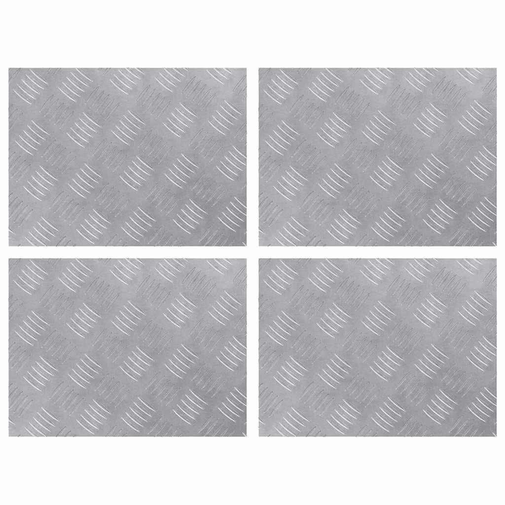 Trap Tread Rechthoekig 4 pcs Zilver 40 x 30 cm Aluminium is nu te koop bij PeponiXL, paradijselijk wonen!