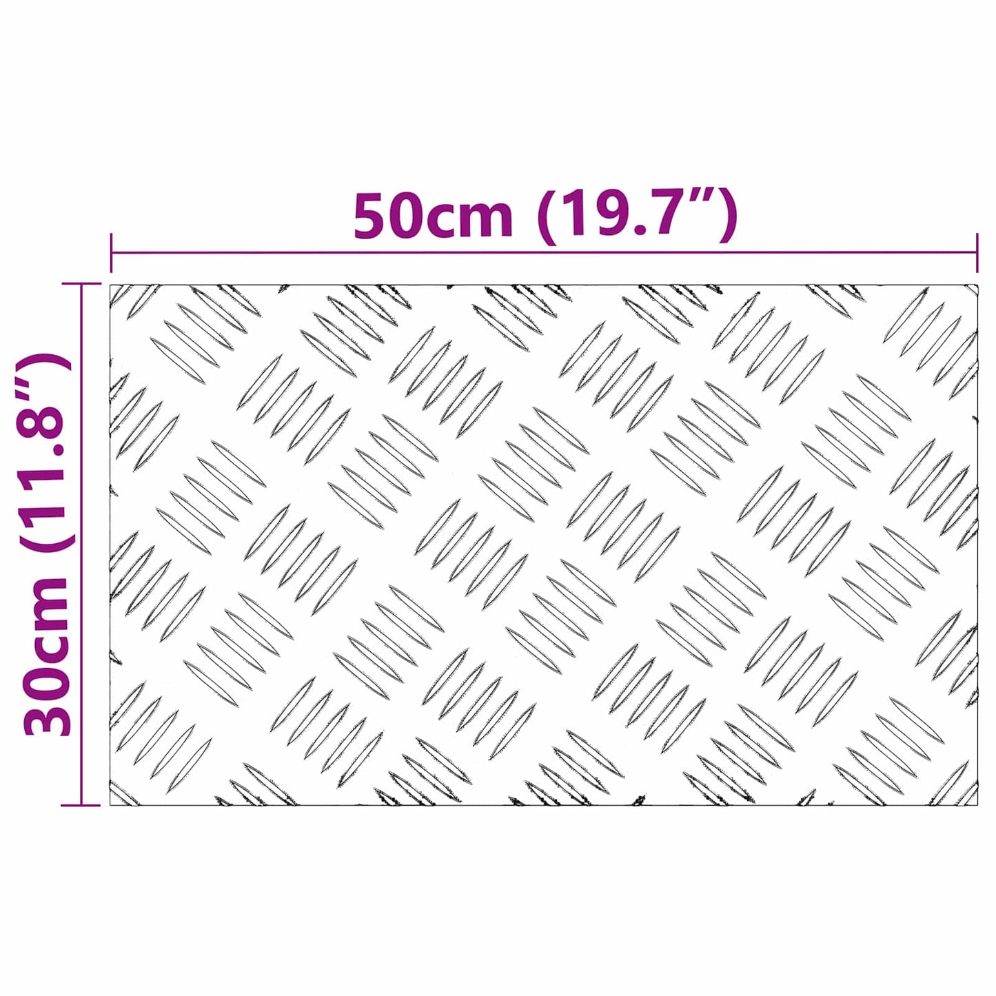 Trap Tread Rechthoekig 2 pcs Zilver 50 x 30 cm Aluminium is nu te koop bij PeponiXL, paradijselijk wonen!