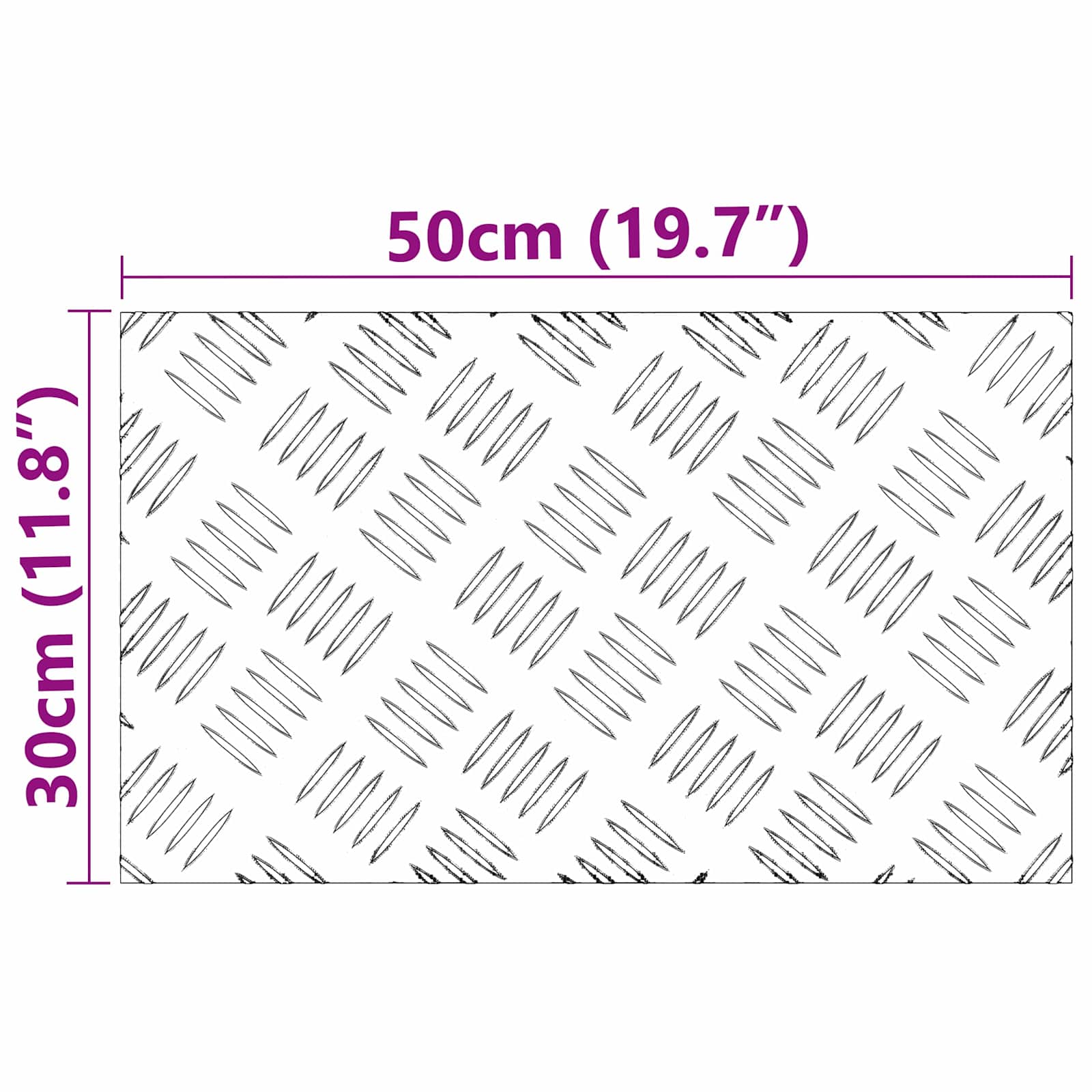 Trap Tread Rechthoekig 2 pcs Zilver 50 x 30 cm Aluminium is nu te koop bij PeponiXL, paradijselijk wonen!