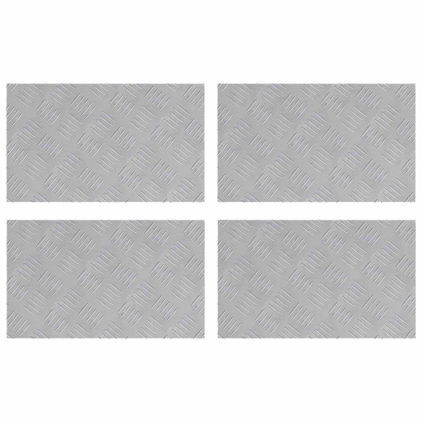 Trap Tread Rechthoekig 4 pcs Zilver 50 x 30 cm Aluminium is nu te koop bij PeponiXL, paradijselijk wonen!
