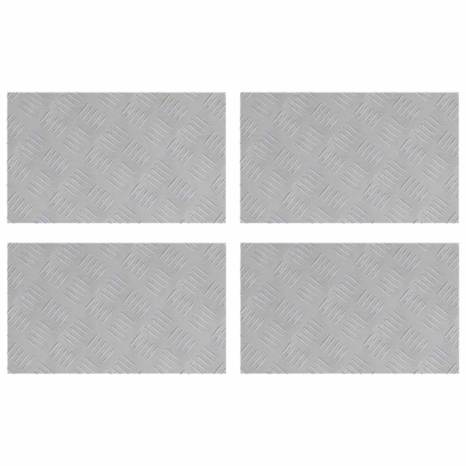 Trap Tread Rechthoekig 4 pcs Zilver 50 x 30 cm Aluminium is nu te koop bij PeponiXL, paradijselijk wonen!