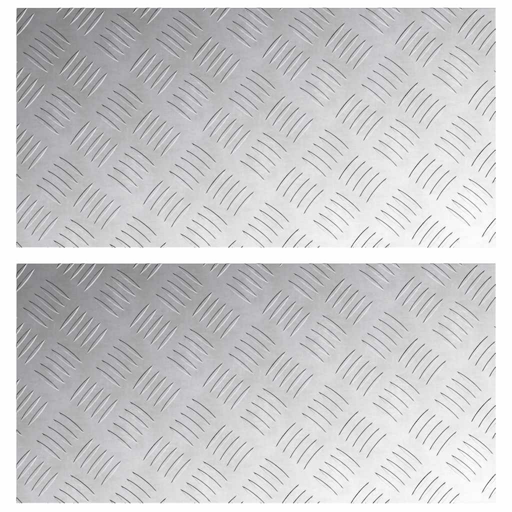 Trap Tread Rechthoekig 2 pcs Zilver 60 x 30 cm Aluminium is nu te koop bij PeponiXL, paradijselijk wonen!