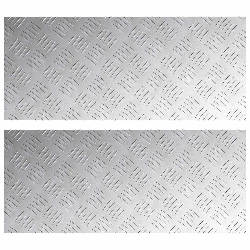 Trap Tread Rechthoekig 2 pcs Zilver 70 x 30 cm Aluminium is nu te koop bij PeponiXL, paradijselijk wonen!