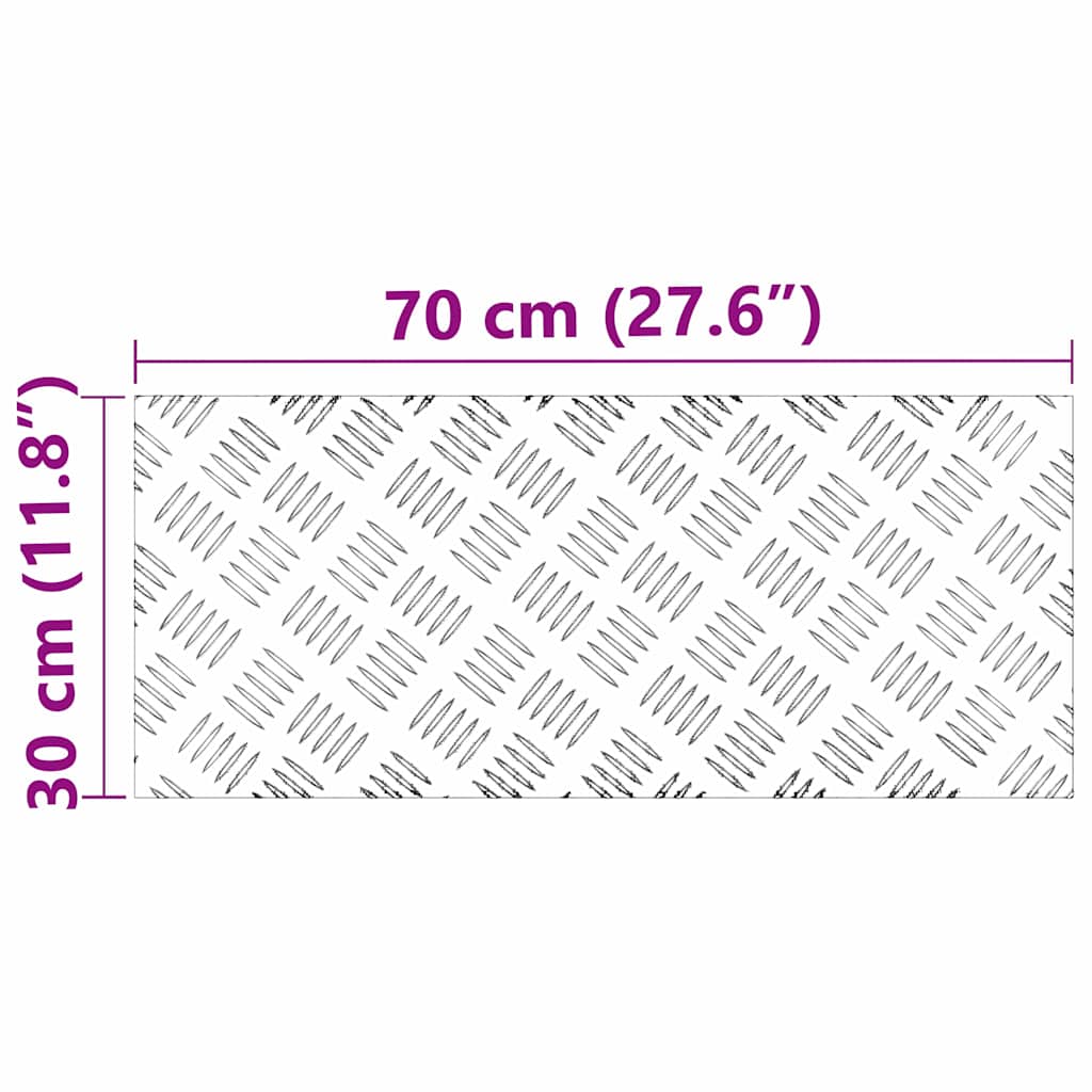 Trap Tread Rechthoekig 2 pcs Zilver 70 x 30 cm Aluminium is nu te koop bij PeponiXL, paradijselijk wonen!