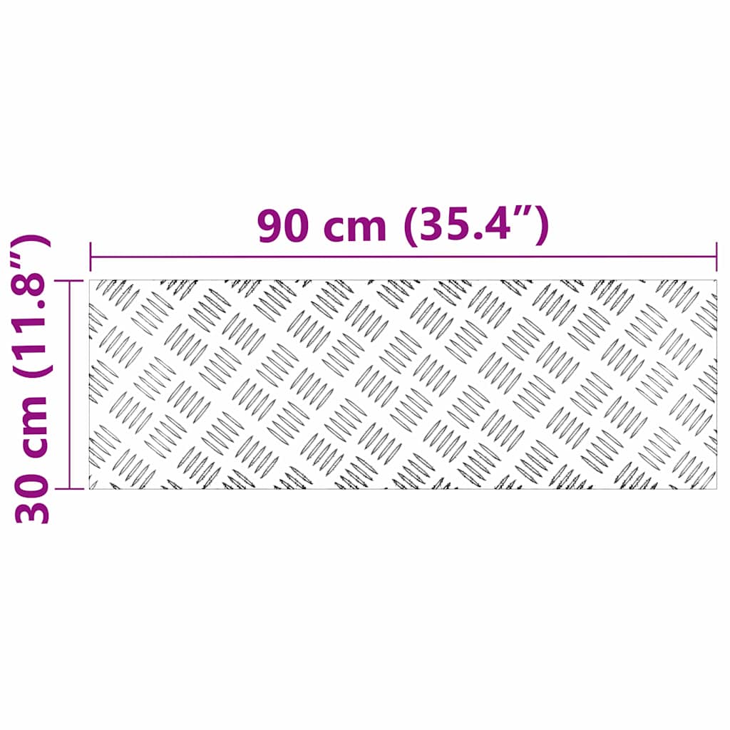 Trap Tread Rechthoekig 4 pcs Zilver 90 x 30 cm Aluminium is nu te koop bij PeponiXL, paradijselijk wonen!