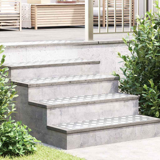 Trap Tread Rechthoekig 2 pcs Zilver 90 x 30 cm Aluminium is nu te koop bij PeponiXL, paradijselijk wonen!