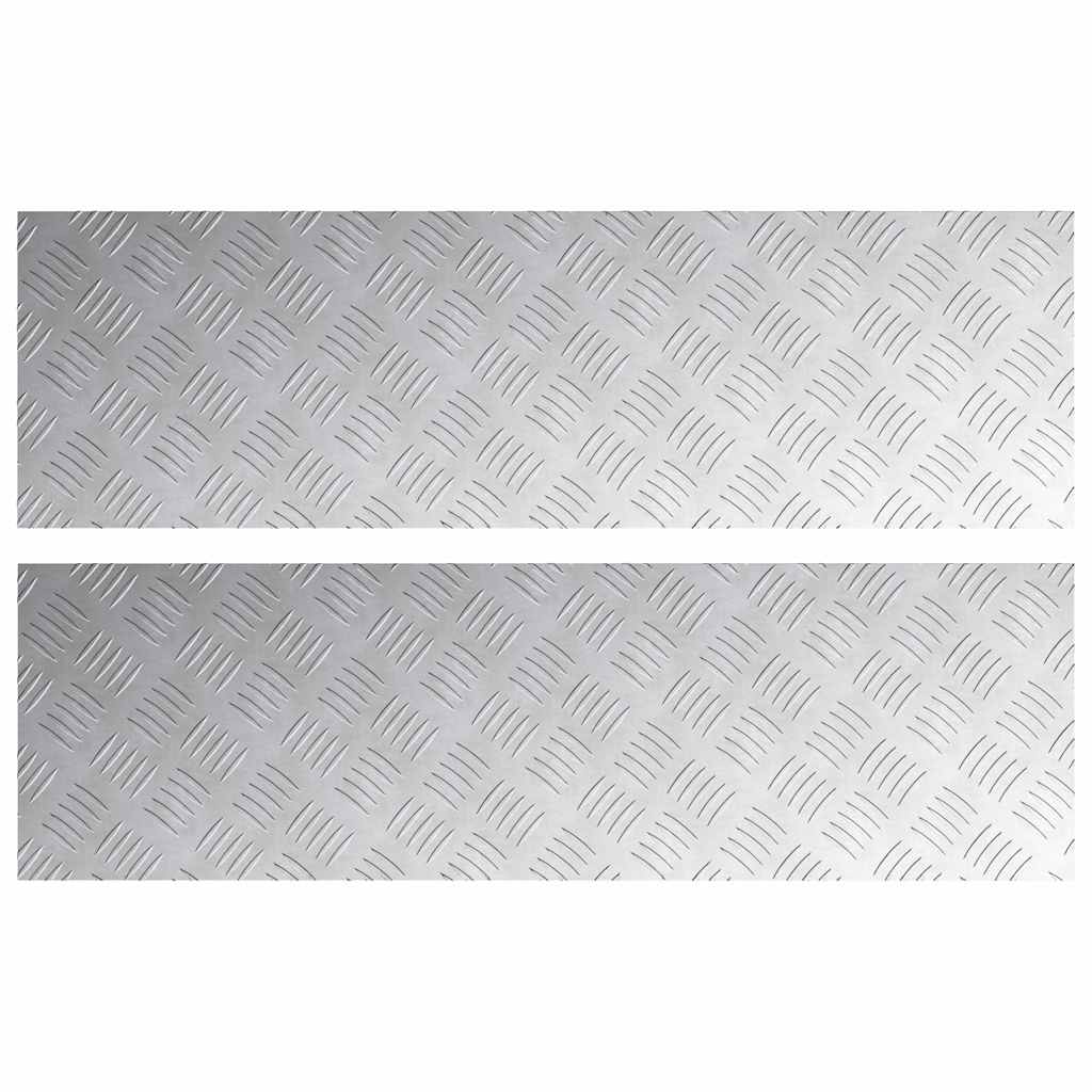 Trap Tread Rechthoekig 2 pcs Zilver 100 x 30 cm Aluminium is nu te koop bij PeponiXL, paradijselijk wonen!