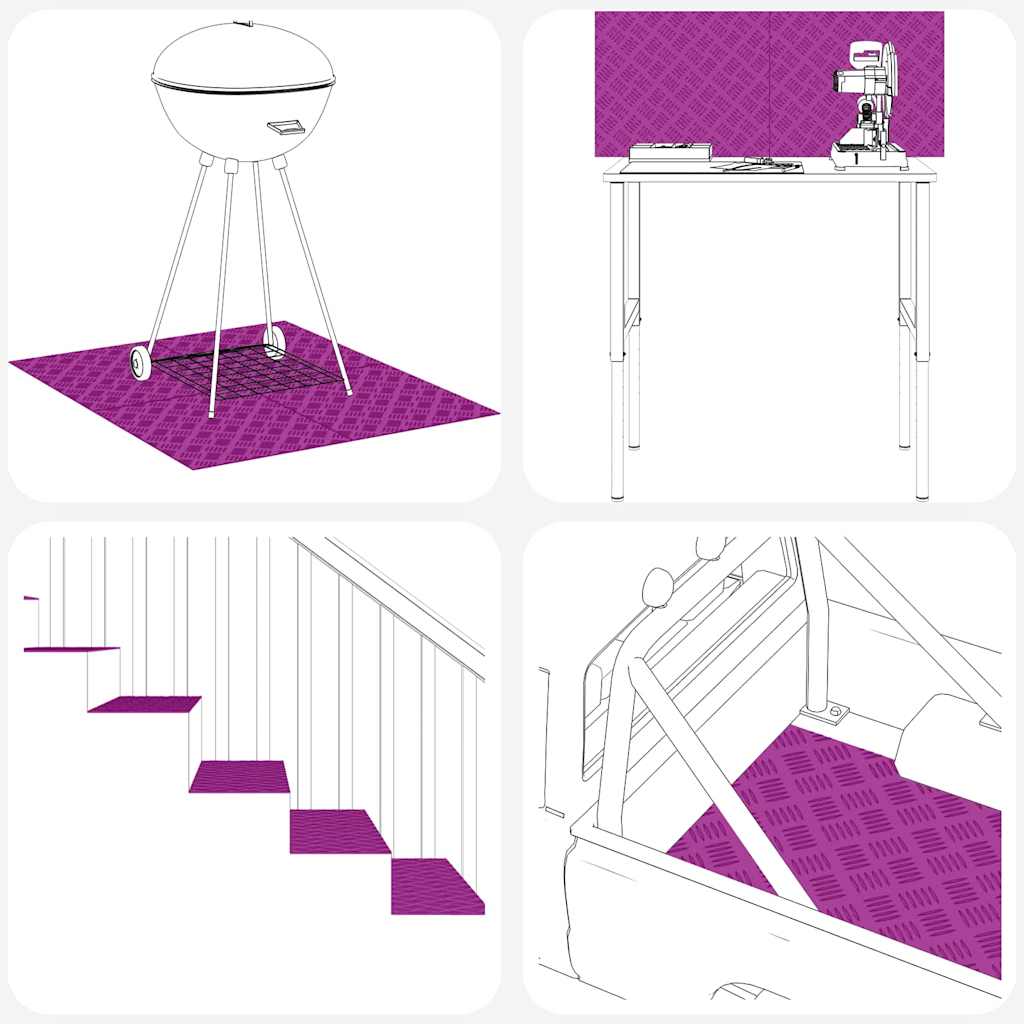 Trap Tread Rechthoekig 2 pcs Zilver 100 x 30 cm Aluminium is nu te koop bij PeponiXL, paradijselijk wonen!