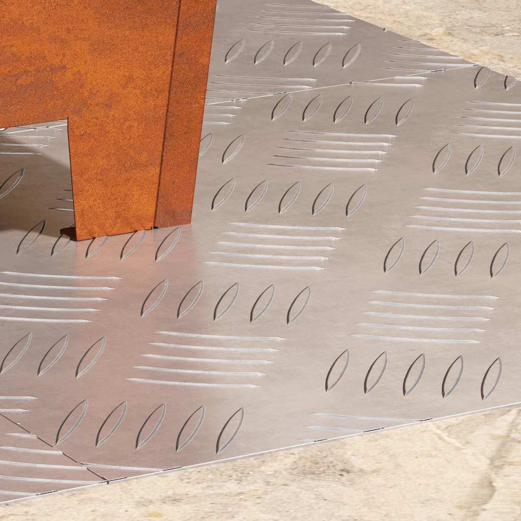 Trap Tread Vierkant 4 pcs Zilver 40 x 40 cm Aluminium is nu te koop bij PeponiXL, paradijselijk wonen!