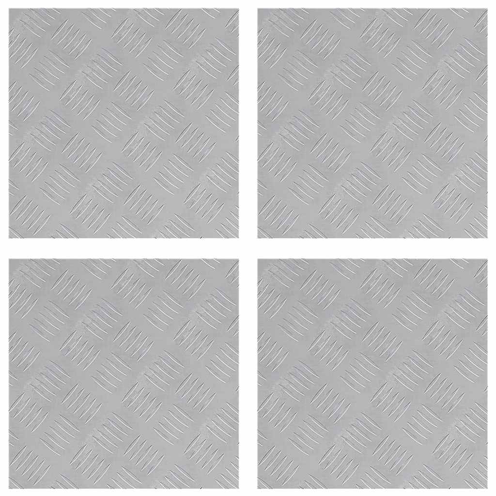Trap Tread Vierkant 4 pcs Zilver 40 x 40 cm Aluminium is nu te koop bij PeponiXL, paradijselijk wonen!