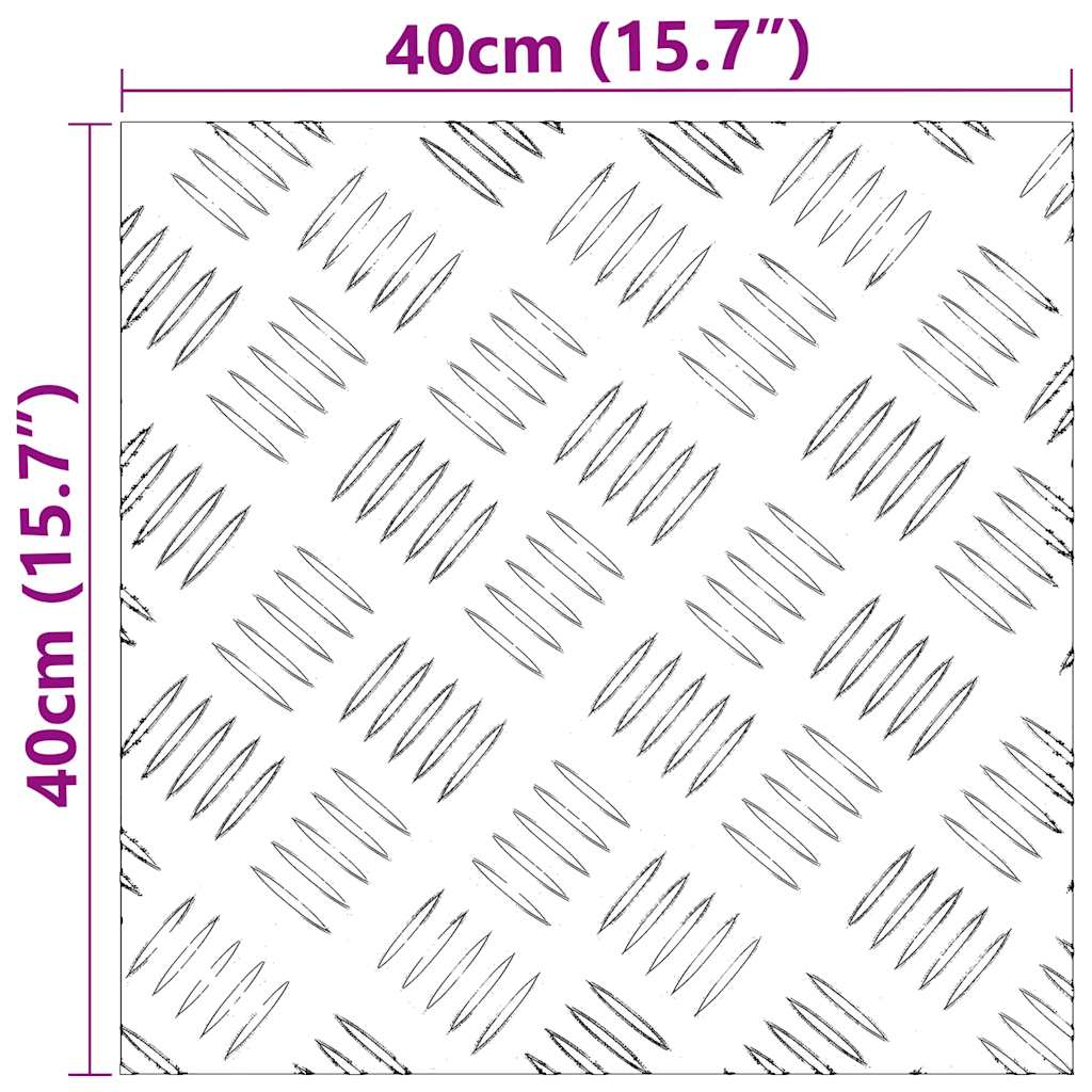 Trap Tread Vierkant 4 pcs Zilver 40 x 40 cm Aluminium is nu te koop bij PeponiXL, paradijselijk wonen!
