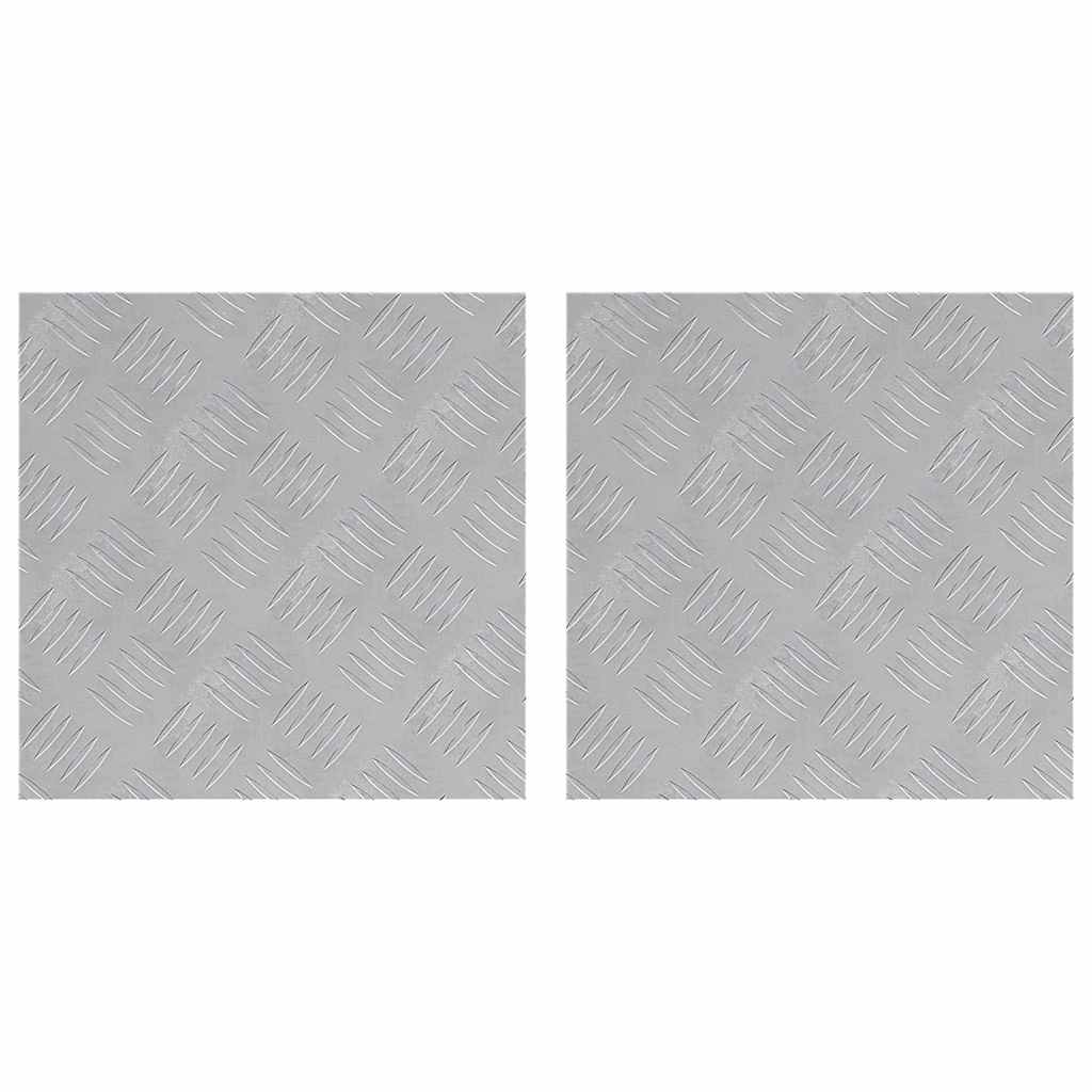 Trap Tread Vierkant 2 pcs Zilver 40 x 40 cm Aluminium is nu te koop bij PeponiXL, paradijselijk wonen!