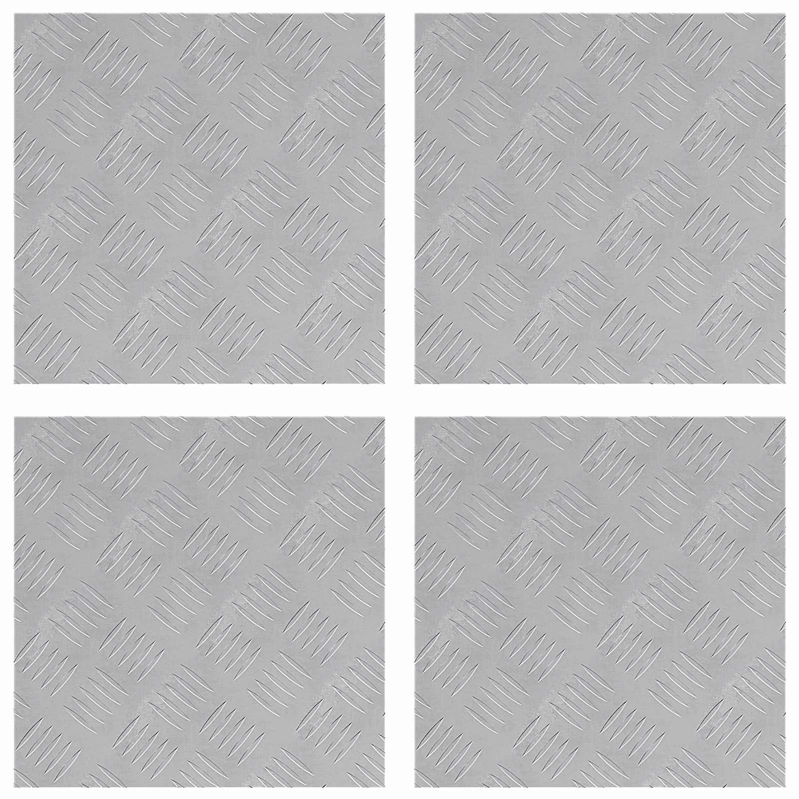 Trap Tread Vierkant 4 pcs Zilver 40 x 40 cm Aluminium is nu te koop bij PeponiXL, paradijselijk wonen!