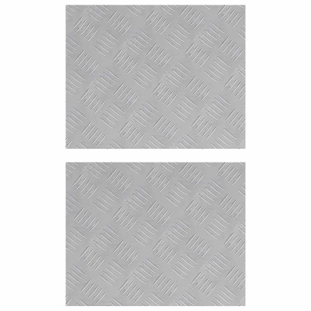 Trap Tread Rechthoekig 2 pcs Zilver 50 x 40 cm Aluminium is nu te koop bij PeponiXL, paradijselijk wonen!
