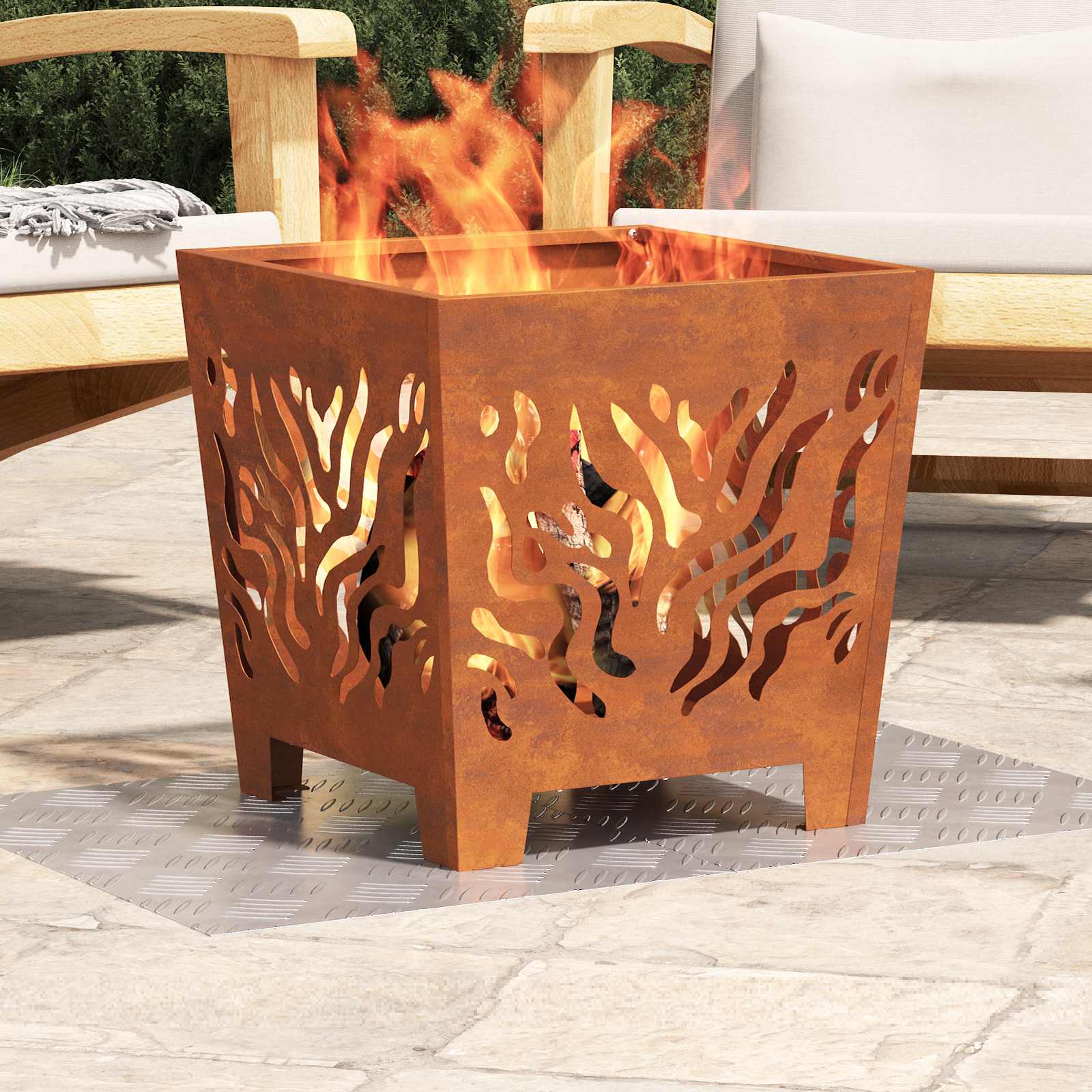 Trap Tread Rechthoekig 4 pcs Zilver 50 x 40 cm Aluminium is nu te koop bij PeponiXL, paradijselijk wonen!