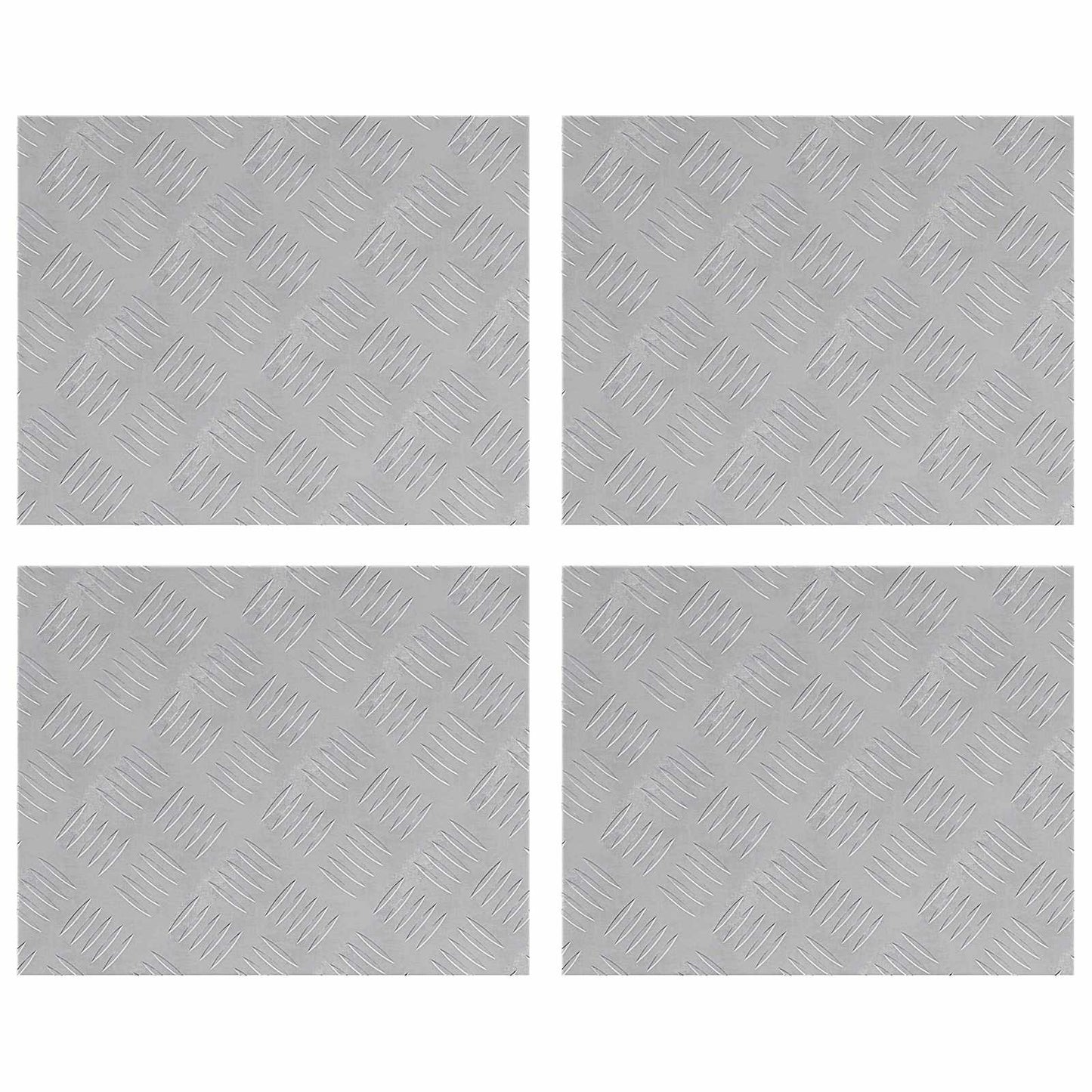 Trap Tread Rechthoekig 4 pcs Zilver 50 x 40 cm Aluminium is nu te koop bij PeponiXL, paradijselijk wonen!