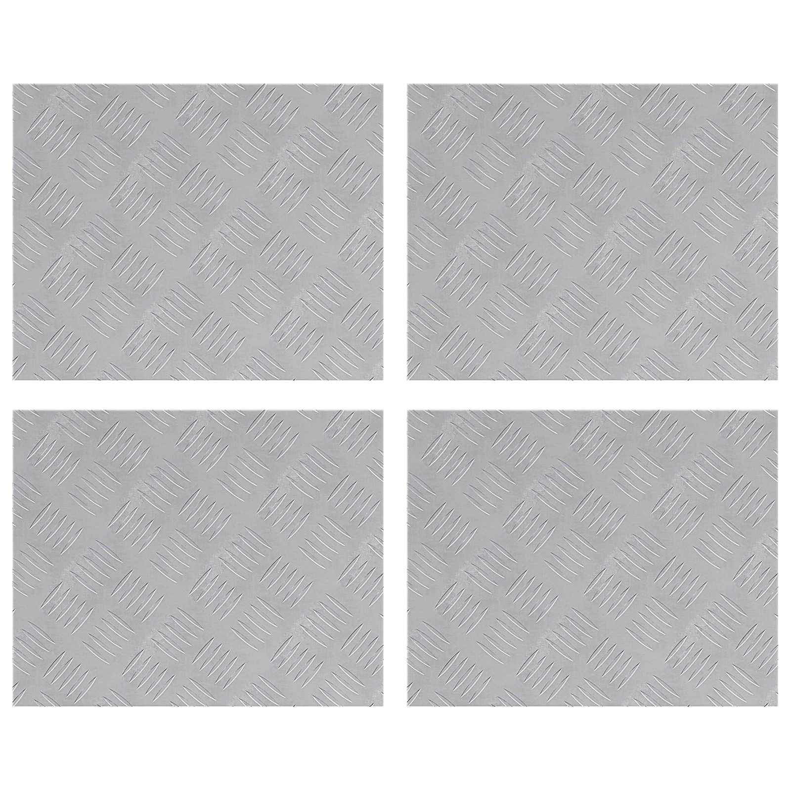 Trap Tread Rechthoekig 4 pcs Zilver 50 x 40 cm Aluminium is nu te koop bij PeponiXL, paradijselijk wonen!