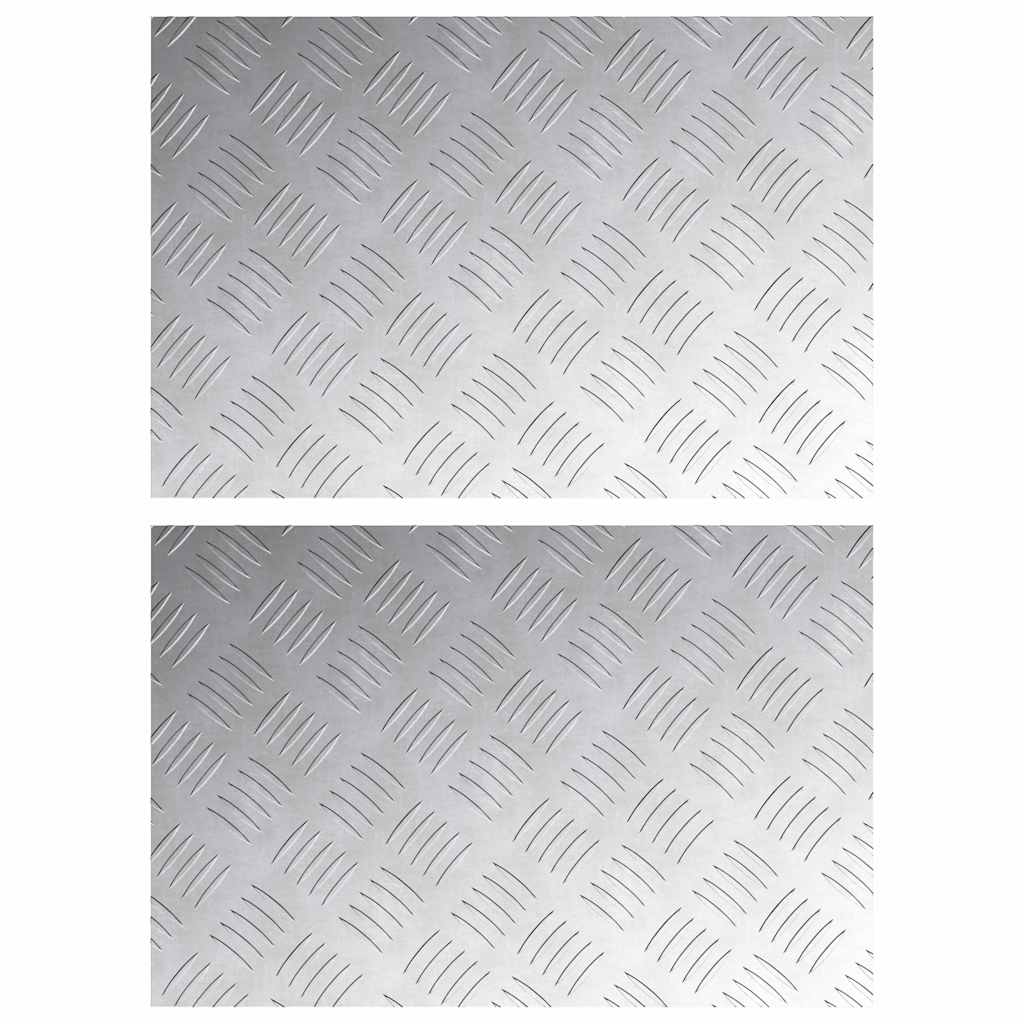 Trap Tread Rechthoekig 2 pcs Zilver 60 x 40 cm Aluminium is nu te koop bij PeponiXL, paradijselijk wonen!