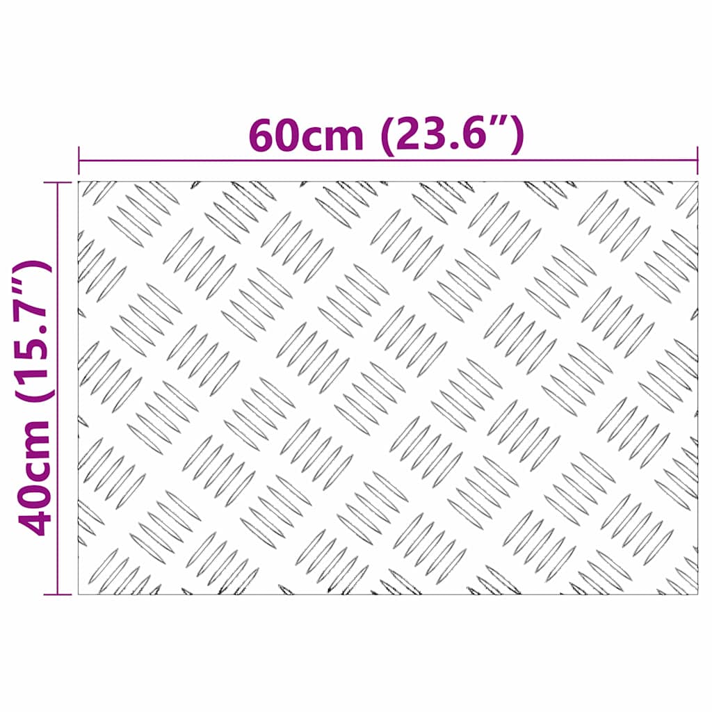 Trap Tread Rechthoekig 4 pcs Zilver 60 x 40 cm Aluminium is nu te koop bij PeponiXL, paradijselijk wonen!